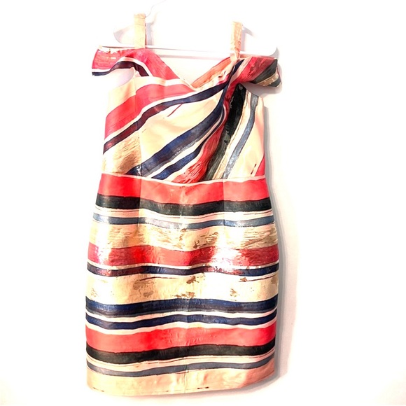 Adrianna Papell Gold Leaf Jacquard Sheath Dress
Size 14 - Picture 4 of 12